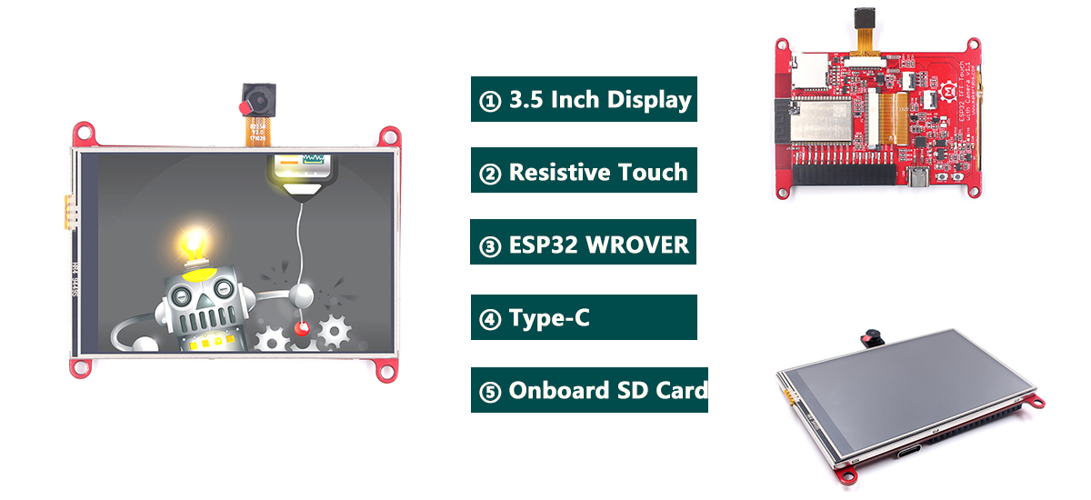 ESP32-3.5-Inch-TFT-Resistive-Touch-With-Camera