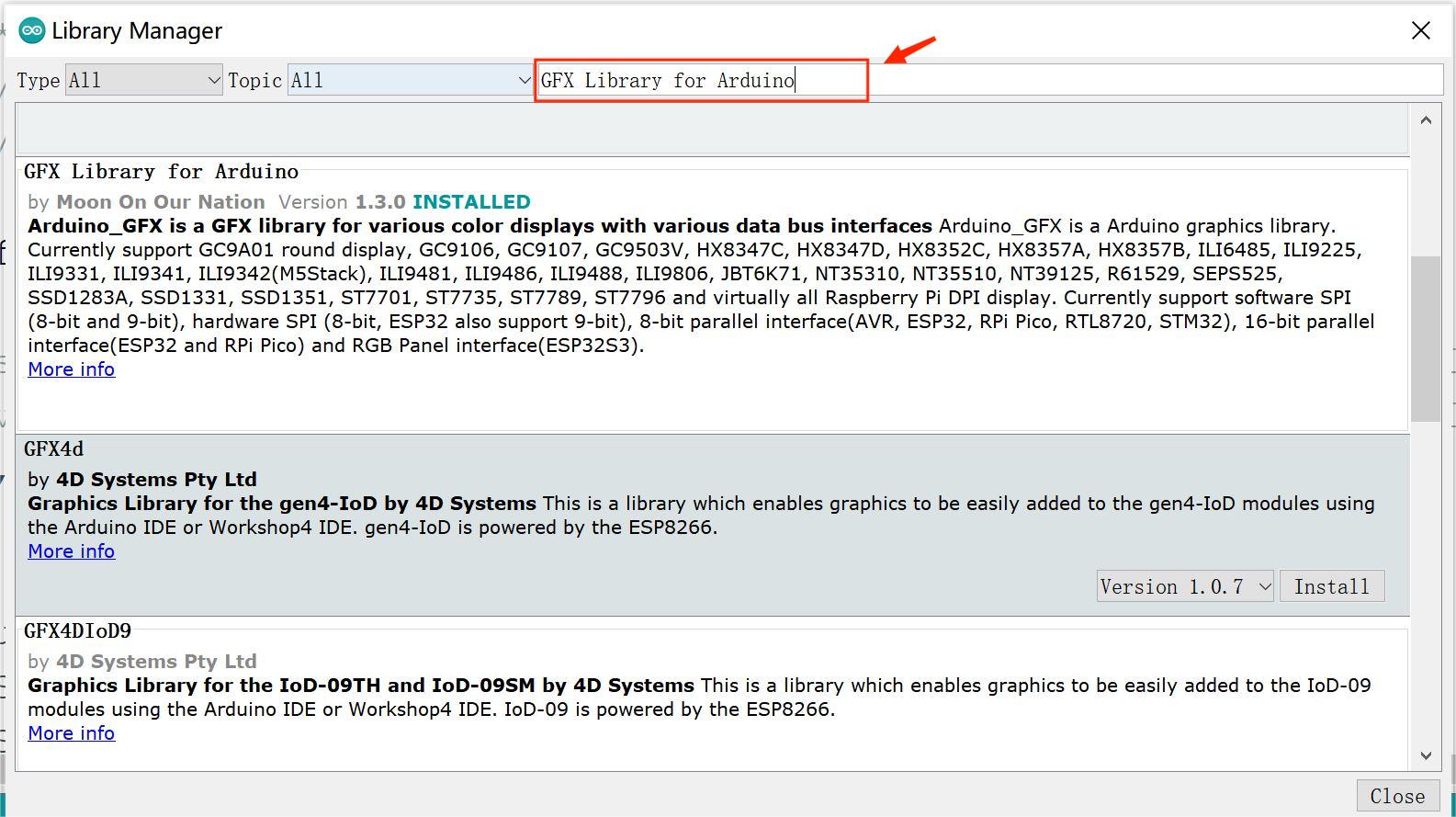 SuntonESP32S3 7 inch libversion example.JPG