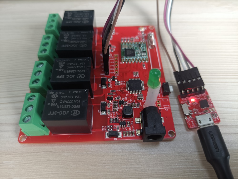 Lora relay 10A device burning .jpg