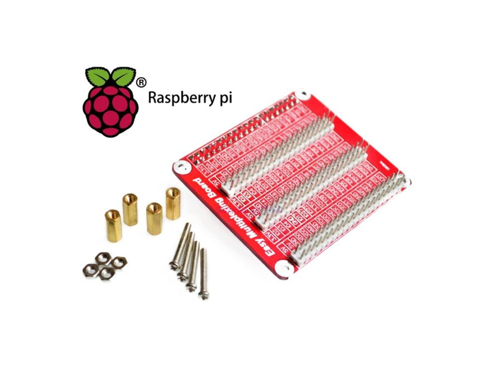 WayinTop RPi GPIO Breakout Expansion Kit for Raspberry Pi 4B 3B+ 3B 2B B+,  T-Type GPIO Expansion Adapter Board + 830 Tie Points Solderless Breadboard