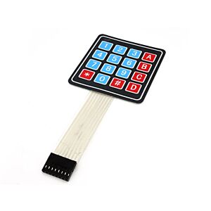 Sealed Membrane 4x4 Button Pad With Sticker