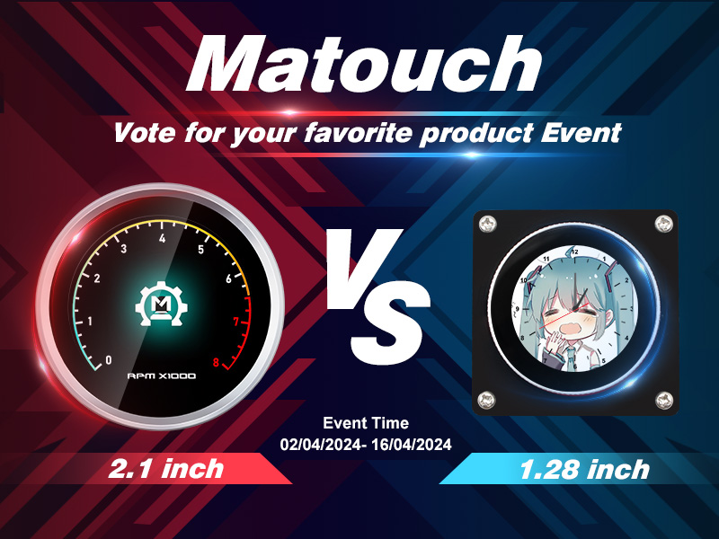 Matouch 1.28 inch VS. 2.1 inch Vote for your favorite Event-The Giveaway with Free gifts !